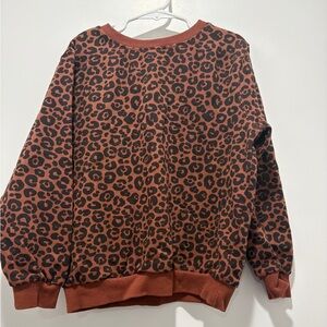 H&M brown animal print sweatshirt